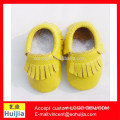 Yellow cow Leather Baby tassel Moccasins soft sole child freshly picked First Walkers fringe toddler shoes Baby Orthopedi shoes